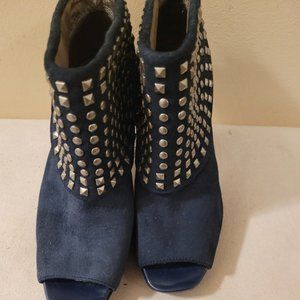 Kenneth Cole Reaction Women's Shoes Ankle Boots Size 7M Studded Blue Ope…